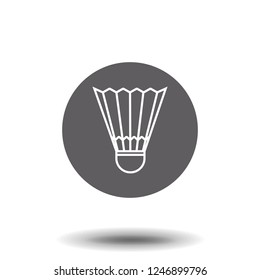 Badminton ball icon vector. Line badminton symbol. Trendy flat outline ui sign design. Thin linear graphic pictogram for web site, mobile application. Logo illustration. Eps10.