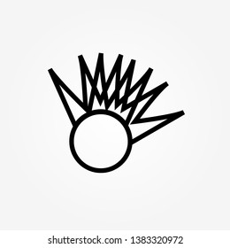 Badminton ball icon vector. Line badminton symbol. Trendy flat outline ui sign design. Thin linear graphic pictogram for web site, mobile application. 