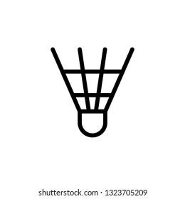 Badminton ball icon vector. Badminton racket. Badminton Icon. Game symbol. Flat Vector illustration - Vector