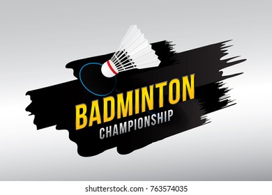 Badminton Championship Badge Design Stock Vector (Royalty Free ...