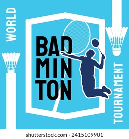 Afiche del campeonato de Badminton para el evento deportivo