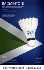 Badminton Championship Poster Vector illustration