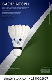Badminton Championship Poster Vector illustration