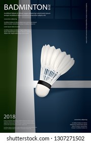 Badminton Championship Poster Vector illustration