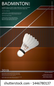 Badminton Championship Poster Vector illustration