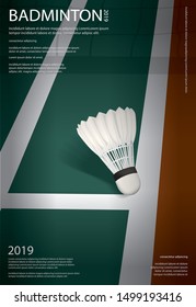 Badminton Championship Poster Vector illustration
