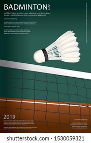 Badminton Championship Poster Vector illustration