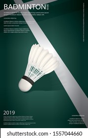 Badminton Championship Poster Vector illustration