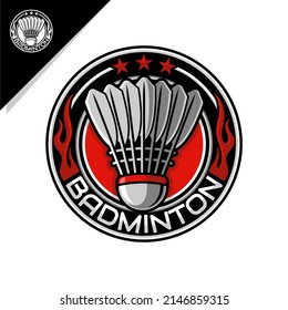 badminton club logo and fire