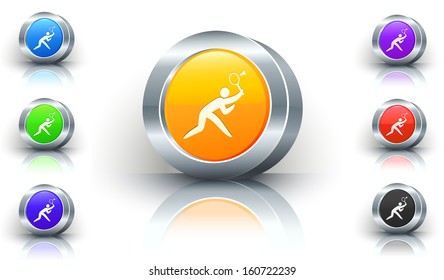 Badminton Color Button Set