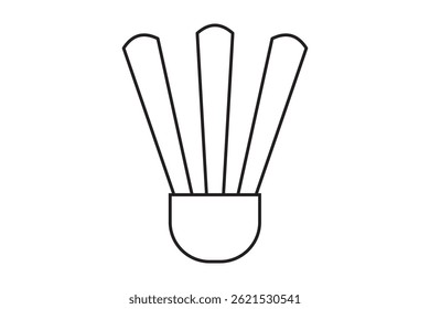 Badminton Cork Vektor, Symbol auf weißem Hintergrund.