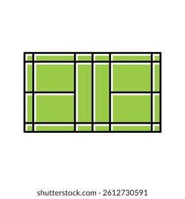 badminton court color icon vector. badminton court sign. isolated symbol illustration