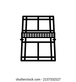 Badminton court icon. line icon style. suitable for Badminton icon. simple design editable. Design template vector
