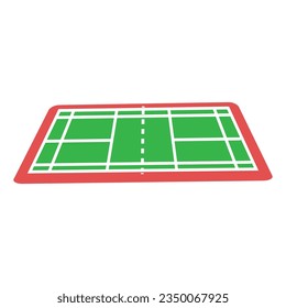 badminton court icon logo vector design template
