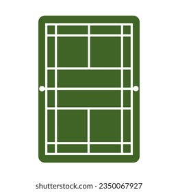 badminton court icon logo vector design template