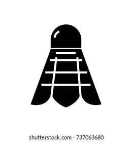 badminton court icon, vector illustration, black sign on isolated background