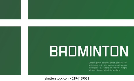 Badminton Court Indoor,  Sports Wallpaper With Copy Space  ,  Illustration Vector EPS 10