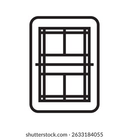 Badminton court with markings and net. Simple vector illustration of court markings.