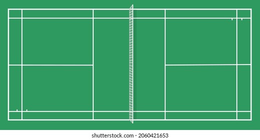 Badminton Court Sports Field Template Top Stock Vector (Royalty Free ...
