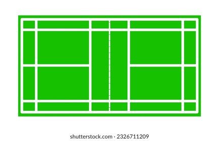 badminton court vector with simple design