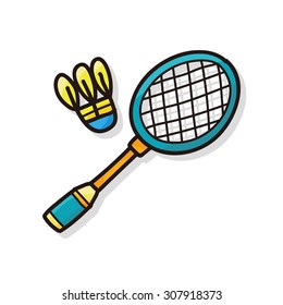 badminton doodle