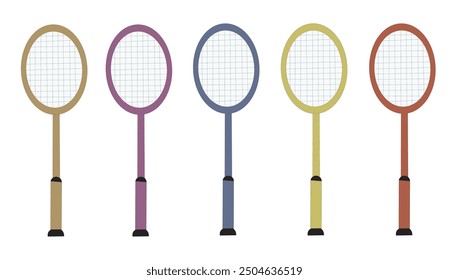 badminton equipment image. vector illustration.