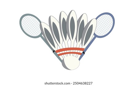 badminton equipment image. vector illustration.