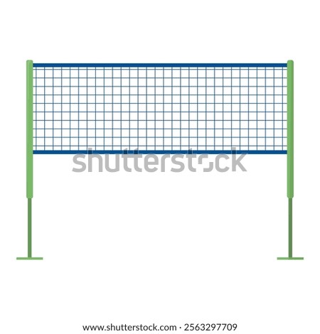 Badminton Equipment Vector Illustration - Badminton Net
