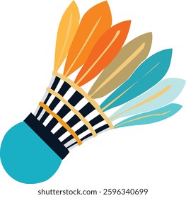 Badminton feater vector art logo 