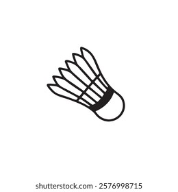 Badminton flower silhouette vector image