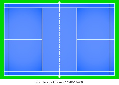 Badminton Game Court Vector Background Illustration Stock Vector ...