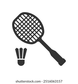 Badminton game icon, Vector Graphics
