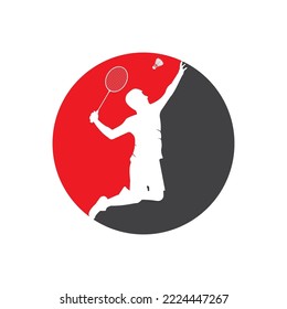 Icono de juego de Badminton ilustración de vector diseño simple