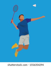 Badminton graphic design sports trending illustration, badminton graphic poster design.