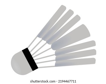 Badminton grey ball. vector illustration