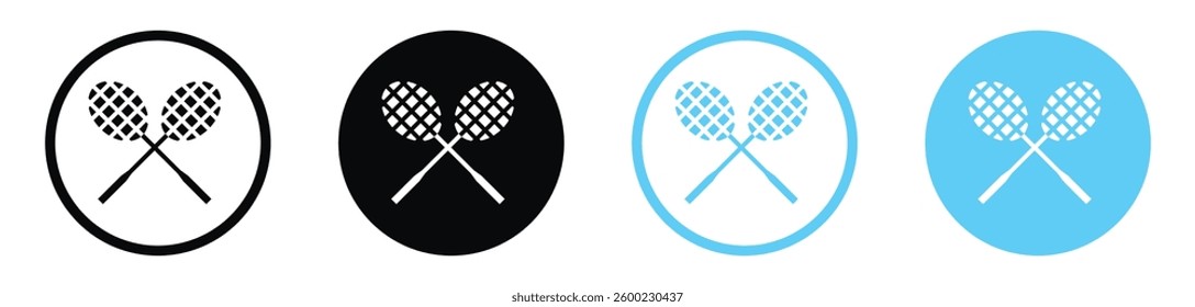 Badminton icon collection. vector illustration set