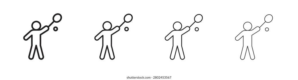 Badminton icon collection. Vector illustration EPS10.