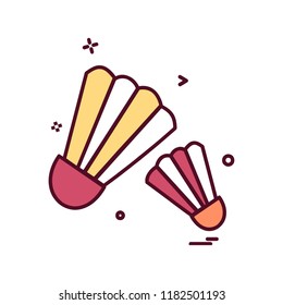 Badminton icon design vector 