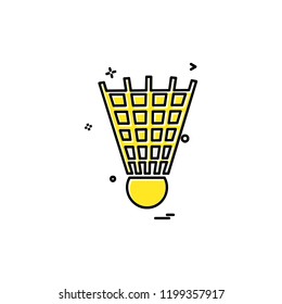 Badminton icon design vector