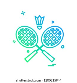 Badminton icon design vector 