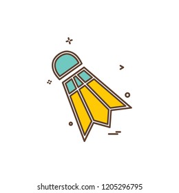 Badminton icon design vector