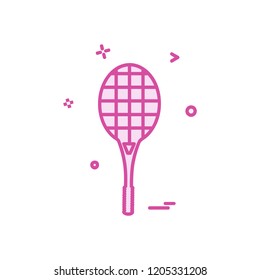 Badminton icon design vector