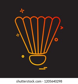 Badminton icon design vector 