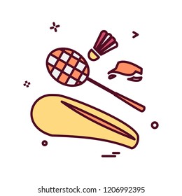 Badminton icon design vector