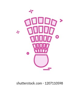 Badminton icon design vector