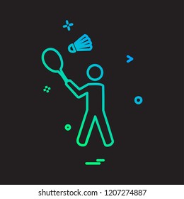 Badminton icon design vector