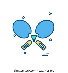 Badminton icon design vector