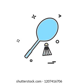 Badminton icon design vector