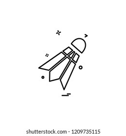 Badminton icon design vector