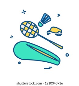 Badminton icon design vector